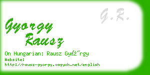 gyorgy rausz business card